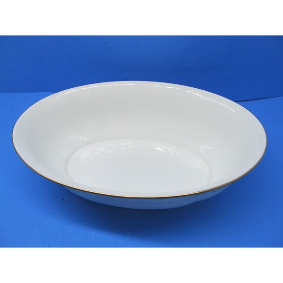 Lenox Debut Collection Constance Oval Vegetable Bowl Gold Trim 9 5/8" - Picture 4 of 10